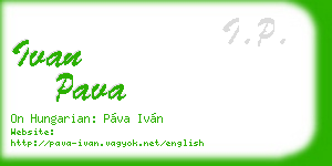 ivan pava business card